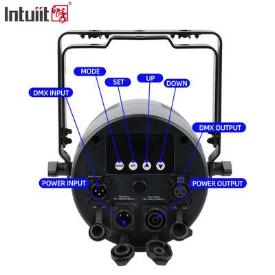 Luzes de par LED 6 en 1 Luzes de escenario 7x20W RGBWA-UV DMX512 Control Luces de DJ al aire libre para eventos de bodas