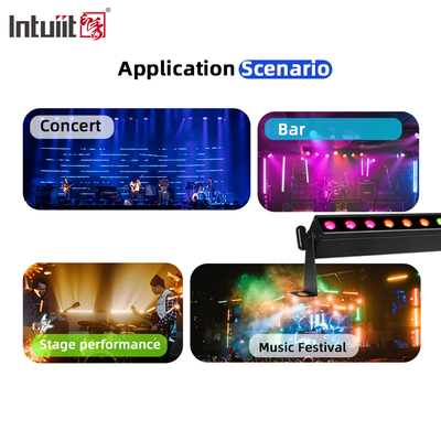 IP20 Potencia de batería 12x2W 0.5m 4in1 Alimentado por batería Iluminación de lavadora de pared LED Luz de escenario