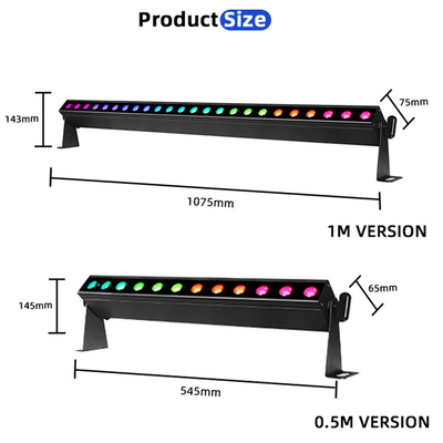 IP20 Potencia de batería 12x2W 0.5m 4in1 Alimentado por batería Iluminación de lavadora de pared LED Luz de escenario