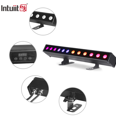 Luminaria de pared LED con batería IP65 12pcsx2W Rgbw 4en1 para exteriores