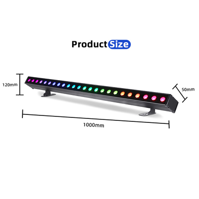 Luz de lavado de pared LED para exteriores IP65 24*2w Barra lavadora de pared RGBW a prueba de agua Barra de píxeles LED DJ Luz de escenario Fiesta
