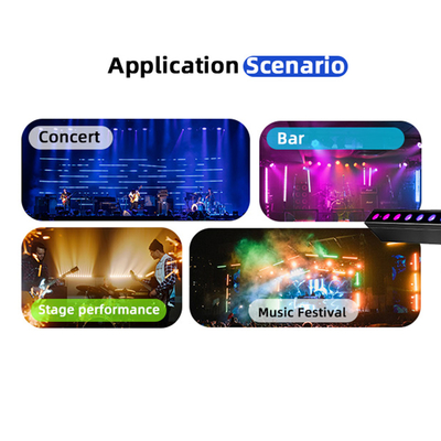 Barra de luces LED 24*2W para escenario DMX512 RGBW, barras de luz LED lineales para discoteca, escenario, club, boda, luz de lavado de pared LED activada por voz