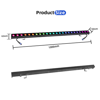 Luz de pared LED RGBW impermeable IP65, 24*2W, cuerpo de lámpara de aluminio para exteriores, para jardín y paisaje de edificios de gran altura