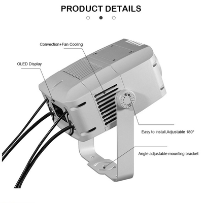 Proyector LED RGBW colorido para exteriores de 60W con patrón de agua, IP65, lámpara de proyección paisajística resistente al agua
