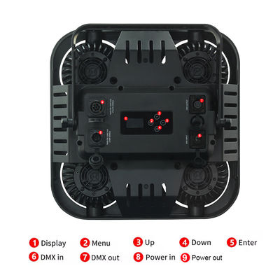 Focos ciegos de cuatro ojos 4x90w LED ámbar blanco cálido para escenario, bar, discoteca, luz estroboscópica, luz cegadora de audiencia