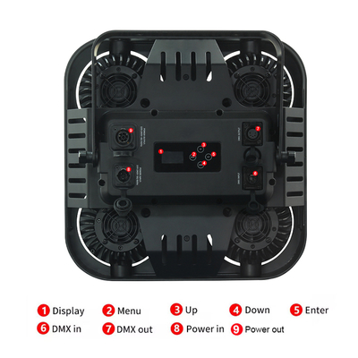 Focos de discoteca impermeables Dmx 4*90w de cuatro ojos IP65, luces para eventos al aire libre, cegadoras, luz COB