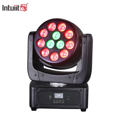 Foco móvil LED RGBW de 12x8W para escenario, efecto de haz para fiesta disco, control DMX para parques temáticos nocturnos