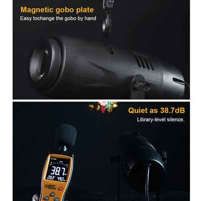 Proyector de Gobos LED Personalizado de 40W Imagen Estática o Dinámica para Publicidad