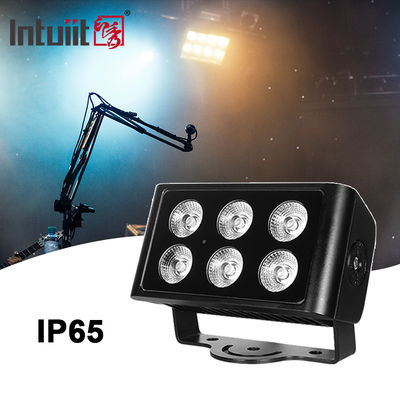 6x5W exterior IP65 Cuadrado DMX RGBW Luz de inundación LED para fachada de edificio Luz de inundación de lavadora de paredes LED