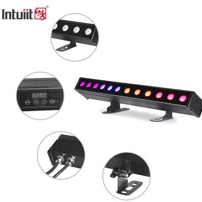 Barra de lavado LED IP65 4 en 1 de 12*2W, alimentada por batería, luces de proyección RGBW, efecto de haz