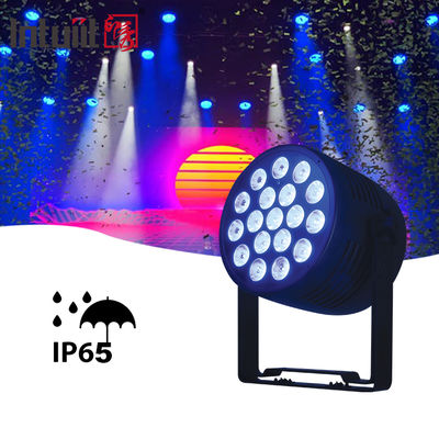 Focos Par LED para exteriores IP65 - 18x20W RGBWA UV 6 en 1, luz de escenario DJ impermeable, activada por sonido, automática, soporte RDM y control DMX, focos ascendentes para bodas, cumpleaños, espectáculos de luces musicales, eventos de fiesta e iluminación de escenario