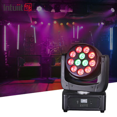 Foco móvil LED de 12x8W, luces de escenario, foco RGBW con activación por sonido para discotecas, clubes, fiestas y espectáculos de iluminación escénica
