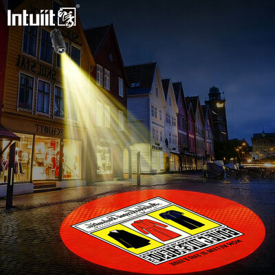 Proyector LED Gobo Giratorio para Exteriores de 60W, Impermeable IP65, LED para Halloween, Navidad, Bodas, con Logotipos Personalizados, Señales Publicitarias
