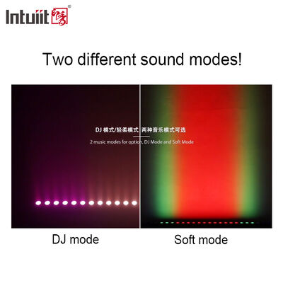 24x2W RGBW 4 en 1 LED Bar lineal de lavadora de pared ¢DMX512 Luz de lavado de escenario activada por sonido para edificios y eventos