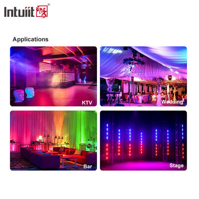 24x2W RGBW 4 en 1 LED Bar lineal de lavadora de pared ¢DMX512 Luz de lavado de escenario activada por sonido para edificios y eventos