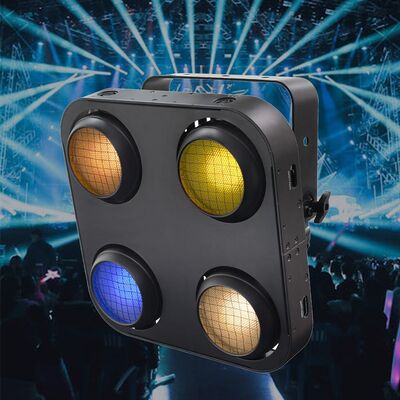 Focos cegadores COB impermeables IP65 de 4 ojos con opción de 400W, cuatro ojos, 4x100W, luz LED para público, luz de escenario DMX