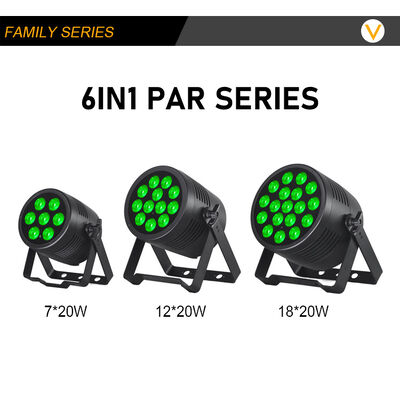 Foco Par LED para exteriores IP65 Impermeable Led Par 12x20w RGBWA UV 6EN1 DMX Led Par Light