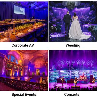 IP65 Proyecto profesional de iluminación LED a prueba de agua 12x20W RGBWA + UV 6in1 DMX512 Luz de lavado de escenario para eventos de bodas al aire libre DJ discoteca