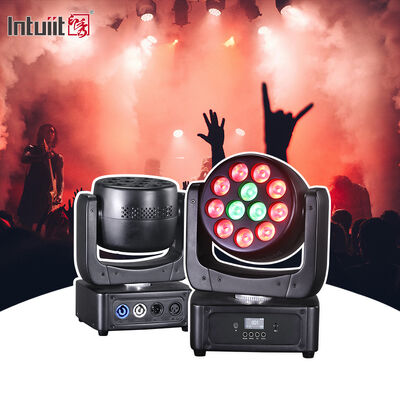 Foco móvil LED 12x8W RGBW por DMX 512 Luces de escenario activadas por sonido