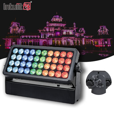 Lámpara LED de lavado de pared para exteriores, impermeable, RGBW 4 en 1, 40x10W, foco LED para paisajismo, foco LED para pared