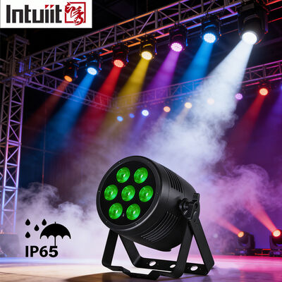 7x20W RGBWA-UV LED Par de escenario luz DMX512 Control Par de luz para el evento boda iglesia Par de escenario luces de fiesta