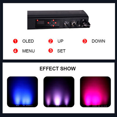 140W RGBW 4 en 1 IP65 Inodoro LED lineal Lavadora de paredes 14x10W DMX512/RDM Iluminación de edificios de color de la ciudad