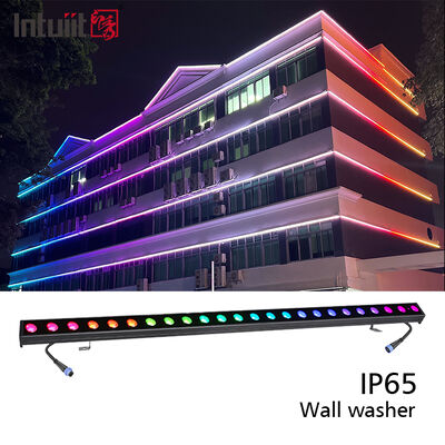 Luz de lavadora de pared LED RGBW Dmx 2x24W para aplicaciones al aire libre