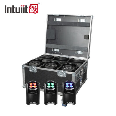 IP54 profesional inalámbrico DMX Batería LED Par luz 4 * 12W RGBW 4-en-1 - Control remoto de la boda de iluminación
