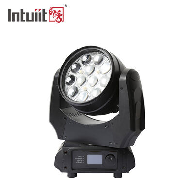 5-60 Degree Zoom LED Moving Head Wash 12x10W RGBW 4in1 Mini Stage Light High Brightness DMX Control for Professional Show Party Event