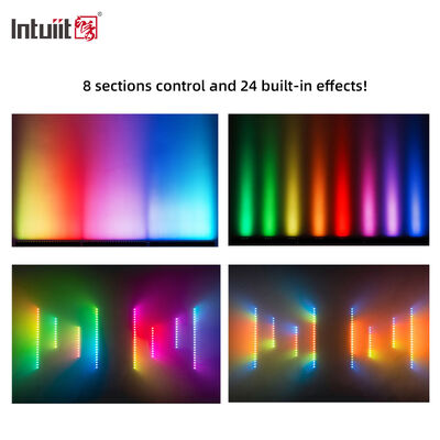 2x24W RGBW 4 en 1 IP65 Lavadora de Pared LED Lineal para Exteriores — Luz de Lavado Impermeable DMX512 para Edificios, Puentes y Paisajes