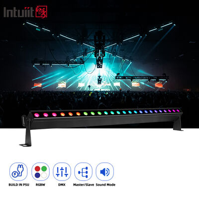Iluminación de la pared LED para interiores 24x2W RGBW DMX512 Sonido Iluminación de la barra de escenario activa IP20 Luz de lavado lineal para decoración interior arquitectónica