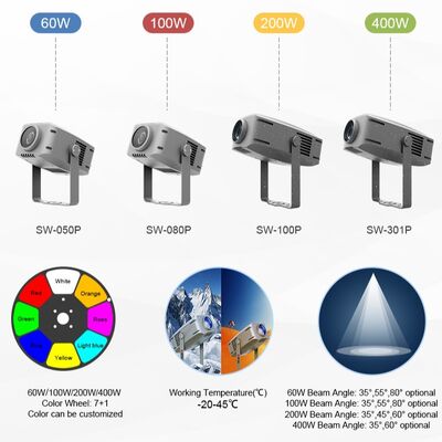 Luz de proyector de ondas de agua LED IP65 a prueba de agua 60W 100W 200W 400W Iluminación de escenario con efecto ondulador para decoración de fachadas de paisajes