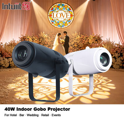 Proyector de luz LED Gobo personalizado de 40W para interiores, proyector de imagen publicitaria HD para tienda, restaurante, cafetería, marca