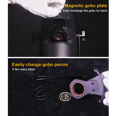 60W de alta definición LED logotipo proyector luz exterior IP65 impermeable Gobo proyector LED luces publicitarias