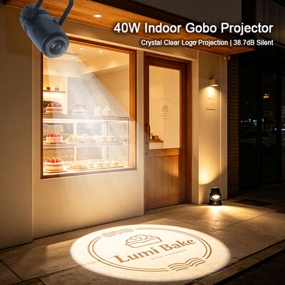 Proyector de logotipo LED Gobo de 40W, luz de proyección publicitaria comercial