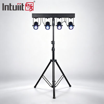 4x20W RGBW Kit de iluminación LED PAR 4 en 1 ️ Sistema de lavado de escenario DMX512 de luz estrecha de 4.5 ° para bodas, DJs y eventos