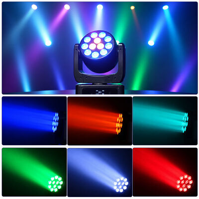12x8w Rgbw Led Moving Head Wash Dmx Dj Portable Stage Lights for Events