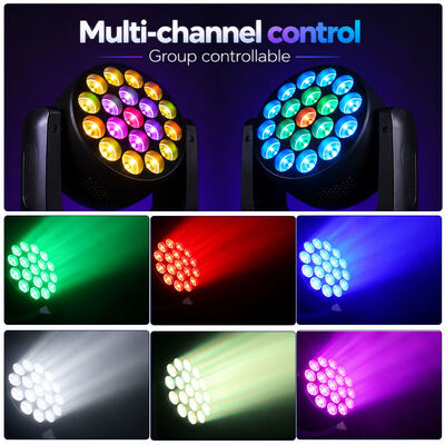 19x8w Rgbw 4in1 Moving Head Wash Light DJ Disco Led Luminarias de escenario