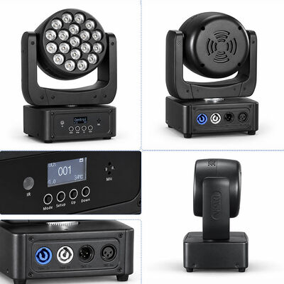 19x8w Rgbw 4in1 Moving Head Wash Light DJ Disco Led Luminarias de escenario