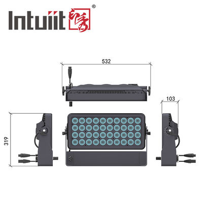 400W IP65 Inodoro para exteriores Color urbano 40x10W RGBW 4 en 1 LED Pared de lavado de luz