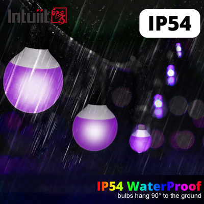 IP54 llevó la decoración al aire libre llevada el 15m de la Navidad del bulbo del pixel de la Navidad de la luz RGBW de la etapa