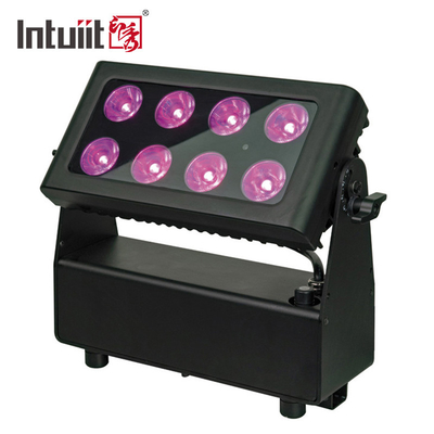 la etapa del control LED de 8*10W RGBWA IR enciende el proyector de iluminación inalámbrico con pilas del lavado de color de la ciudad