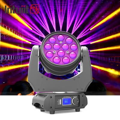 Luz principal de mudanza móvil de la cabeza 12*10W RGBW 4 in-1 DMX LED del grado 5-60 del lavado granangular del enfoque