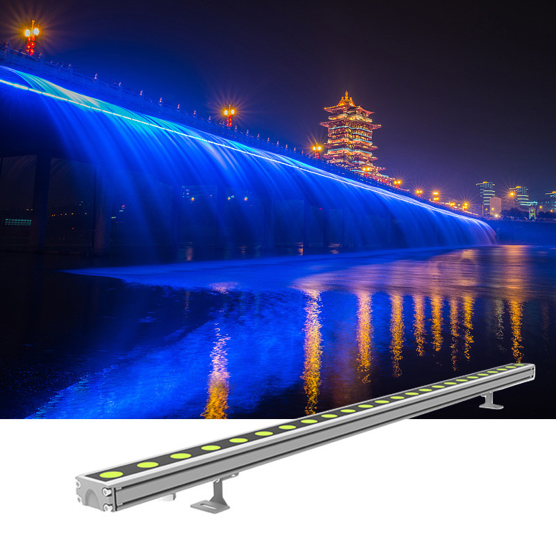 la lavadora linear de la pared de 24W DMX512 LED enciende ángulo de haz 40° de los 0.3M los 0.5M el 1M