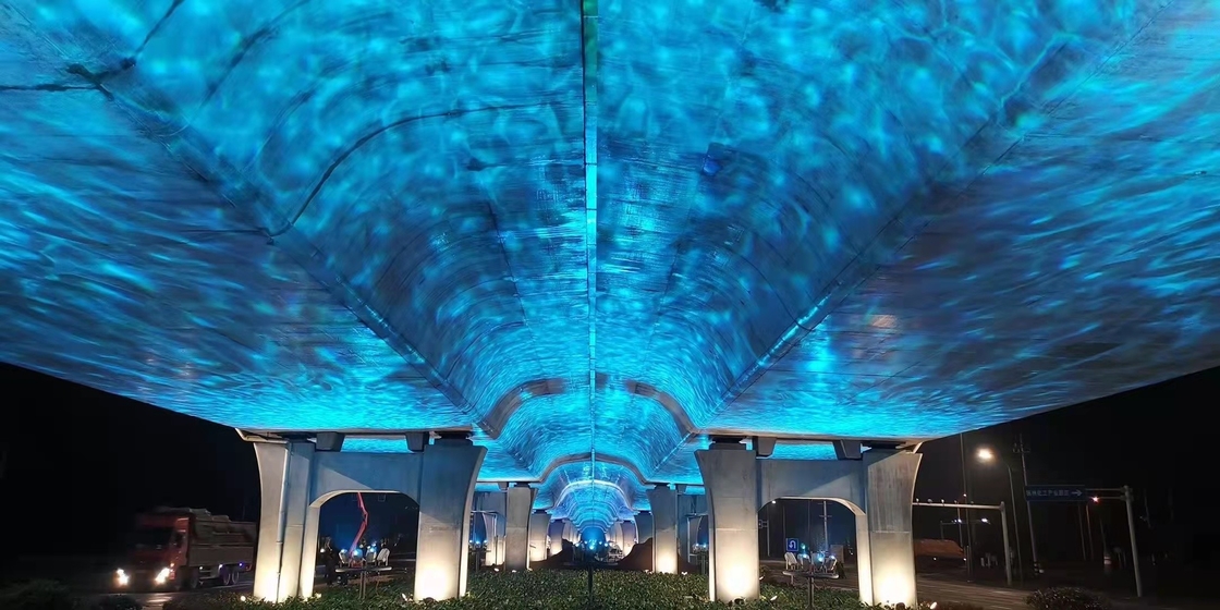 el efecto del agua de 60w 100w 200w 400w llevó la luz del proyector para la iluminación constructiva del puente