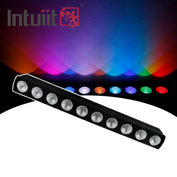 10* Tri 9W 3 en 1 luz de inundación de alta luminosidad exterior Dmx512 Led de lavadora de pared