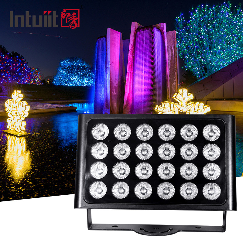 Nuevo diseño de iluminación exterior de paisaje arquitectónico LED Ángulo estrecho de haz IP65 160W RGBW DMX512 Proyectores LED