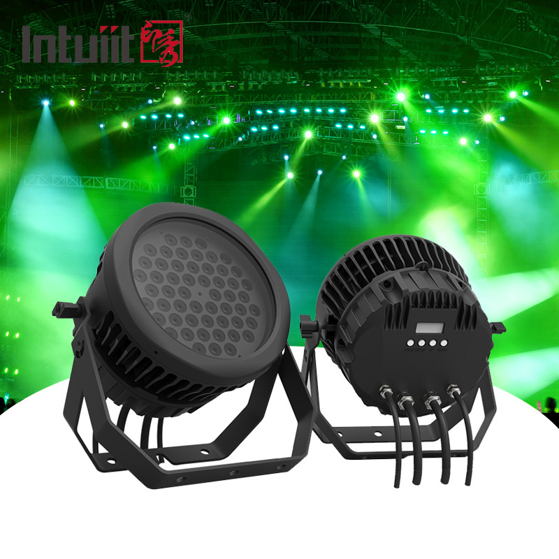 Fuera 54*3w RGBW para escenario Par luces IP65 impermeable Concierto boda 54 Parcan escenario Dmx luz LED