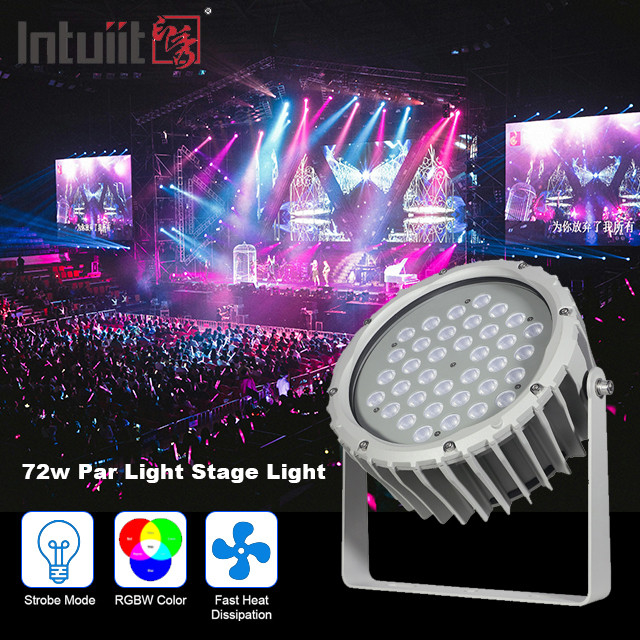 la prenda impermeable de 72w RGBW DMX512 llevó el jardín exterior ligero del paisaje de inundación alrededor de la luz del par de la etapa