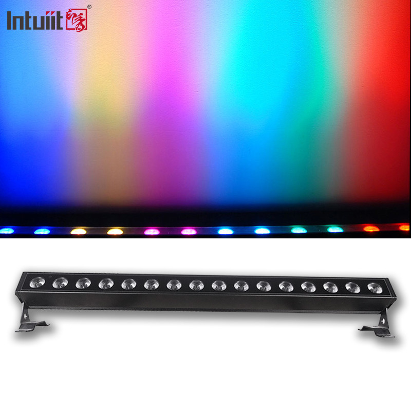 Casilla de aluminio resistente al agua IP65 iluminación exterior 16 * 5w dmx512 rgbw led lavadora de pared